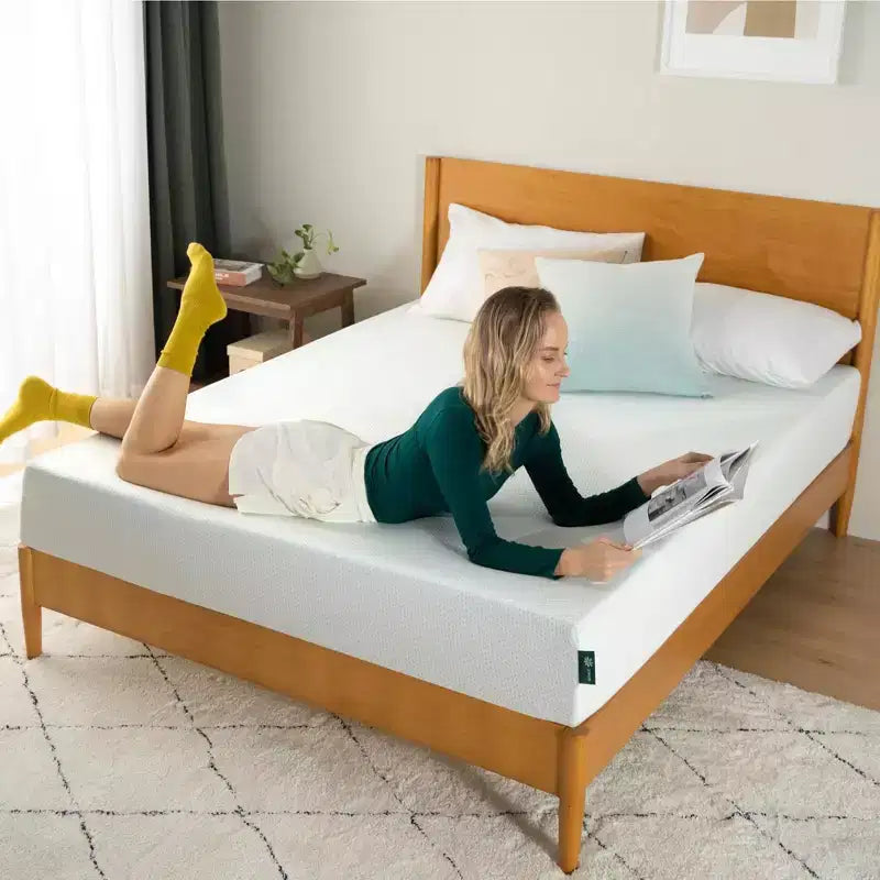 Matelas en mousse à mémoire de forme ZINUS 6 pouces Full Green Tea, sans fibre de verre, sensation ferme moyenne, soulagement de la pression zoné, mousses et tissus certifiés sûrs