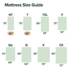 Matelas en mousse à mémoire de forme Zinus 15 cm Queen Size au thé vert, sans fibre de verre, fermeté moyenne, soulagement de la pression zoné, mousses et tissu certifiés sûrs