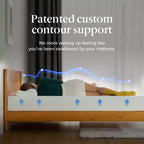 Matelas en mousse à mémoire de forme Zinus 15 cm Queen Size au thé vert, sans fibre de verre, fermeté moyenne, soulagement de la pression zoné, mousses et tissu certifiés sûrs