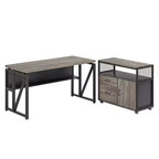MAYEERTY 55 Bureau informatique, Table de bureau avec étagère de rangement inférieure