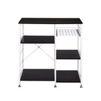 Étagère de cuisine Karl Home 3 niveaux pour micro-ondes, marron foncé