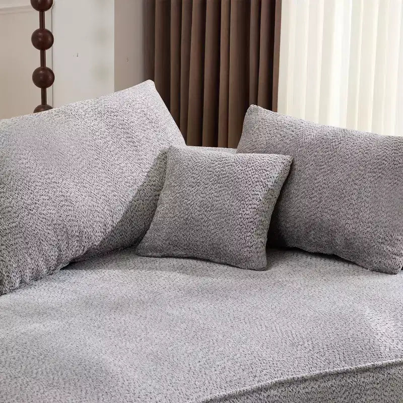 Canapé sans armature en chenille haute résilience Clihome - Canapé compressé moderne de 124,5 cm pour salon