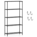 Étagère de rangement en métal à 5 niveaux Costway avec support métallique en V pour cuisine et garage