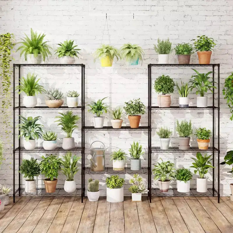 Étagère de rangement en métal à 5 niveaux Costway avec support métallique en V pour cuisine et garage
