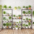 Étagère de rangement en métal à 5 niveaux Costway avec support métallique en V pour cuisine et garage
