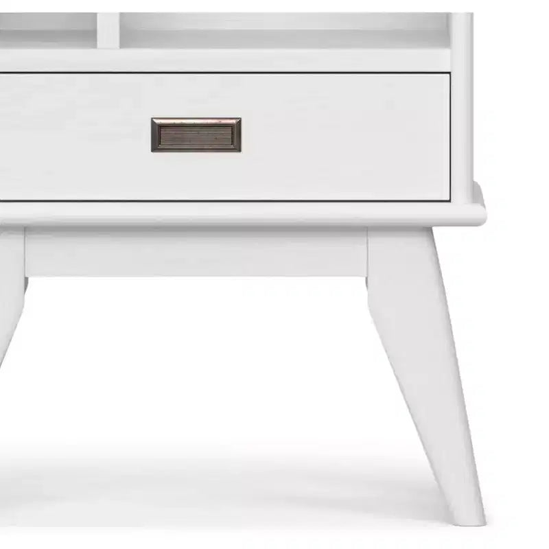 Bibliothèque et meuble de rangement moderne du milieu du siècle en BOIS MASSIF Tierney, 64 po x 22 po