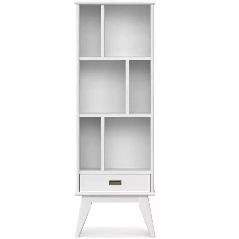 Bibliothèque et meuble de rangement moderne du milieu du siècle en BOIS MASSIF Tierney, 64 po x 22 po