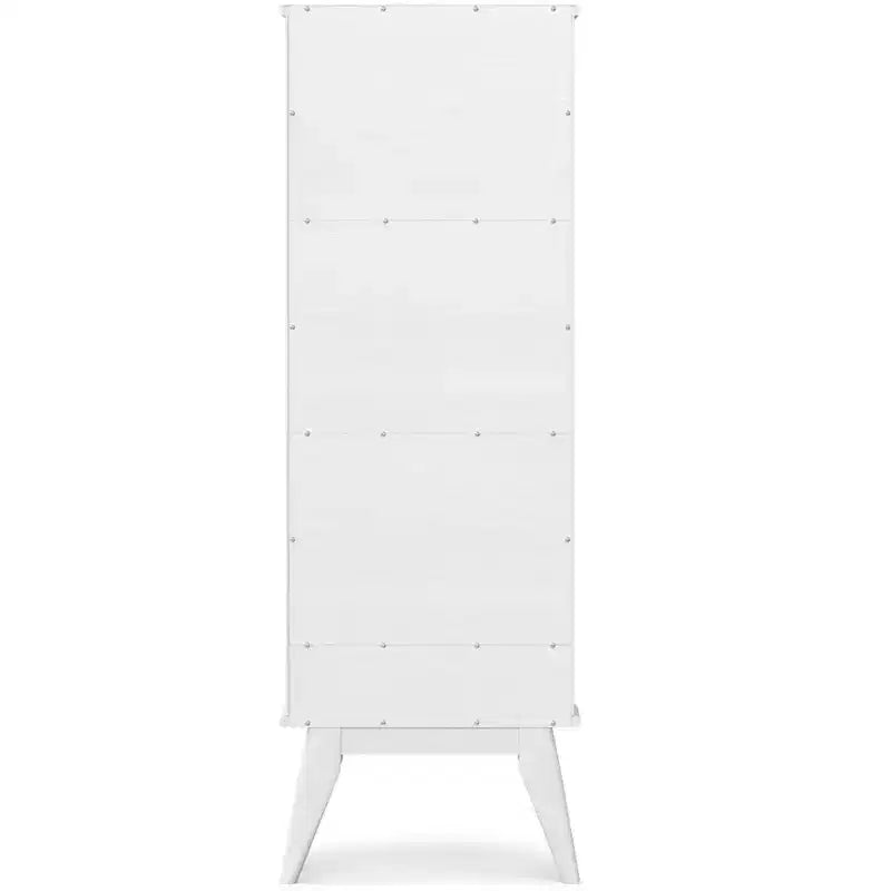 Bibliothèque et meuble de rangement moderne du milieu du siècle en BOIS MASSIF Tierney, 64 po x 22 po