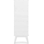 Bibliothèque et meuble de rangement moderne du milieu du siècle en BOIS MASSIF Tierney, 64 po x 22 po