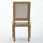 Lot de 2 chaises de salle à manger Homy Casa avec dossier carré rembourré et cadre en bois massif