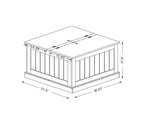 JVNOXK Table basse en bois de style rustique de 31,5 pouces avec plateau relevable à charnière carrée et compartiment de rangement, convient aux salons, blanche