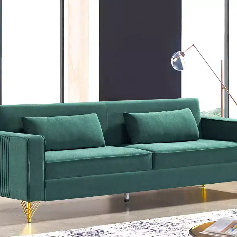 Canapé Whisen 85.8 en Velours, Canapé Moderne et Élégant 4 Places avec Confort Luxueux et Doux, Facile à Entretenir
