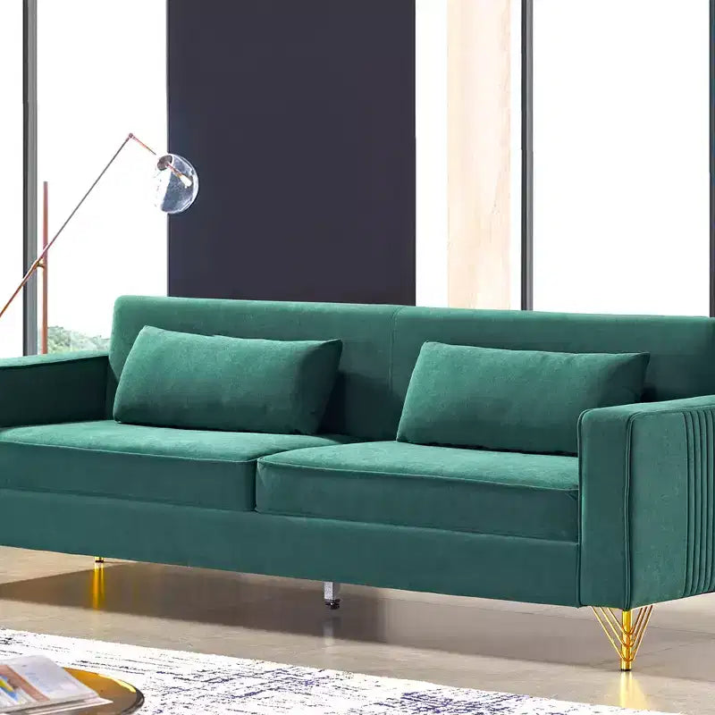 Canapé Whisen 85.8 en Velours, Canapé Moderne et Élégant 4 Places avec Confort Luxueux et Doux, Facile à Entretenir