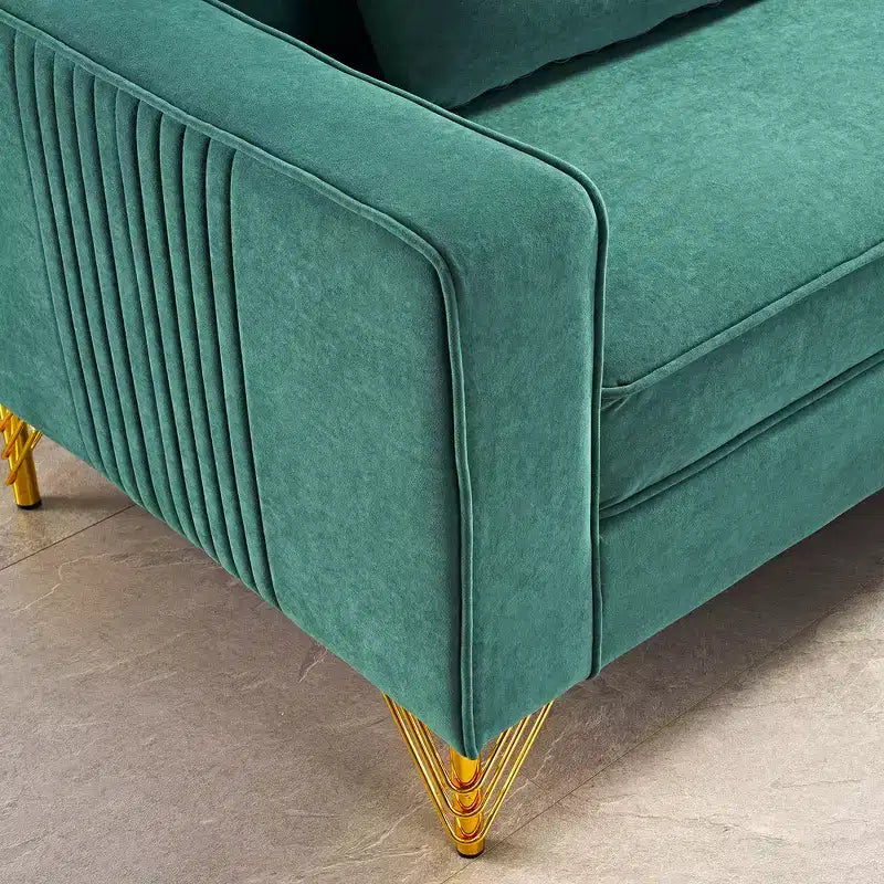 Canapé Whisen 85.8 en Velours, Canapé Moderne et Élégant 4 Places avec Confort Luxueux et Doux, Facile à Entretenir