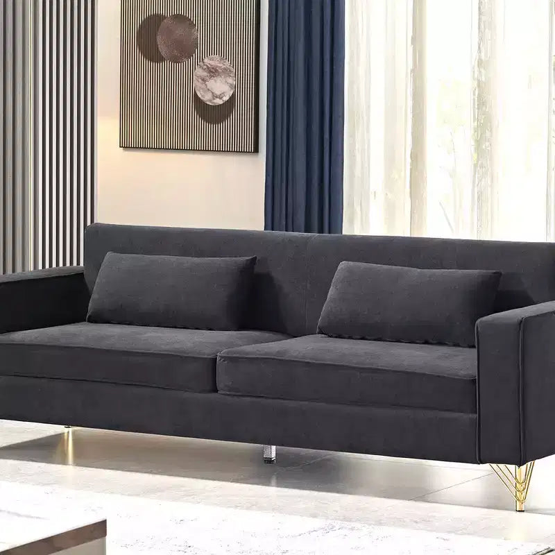 Canapé Whisen 85.8 en Velours, Canapé Moderne et Élégant 4 Places avec Confort Luxueux et Doux, Facile à Entretenir