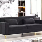 Canapé Whisen 85.8 en Velours, Canapé Moderne et Élégant 4 Places avec Confort Luxueux et Doux, Facile à Entretenir