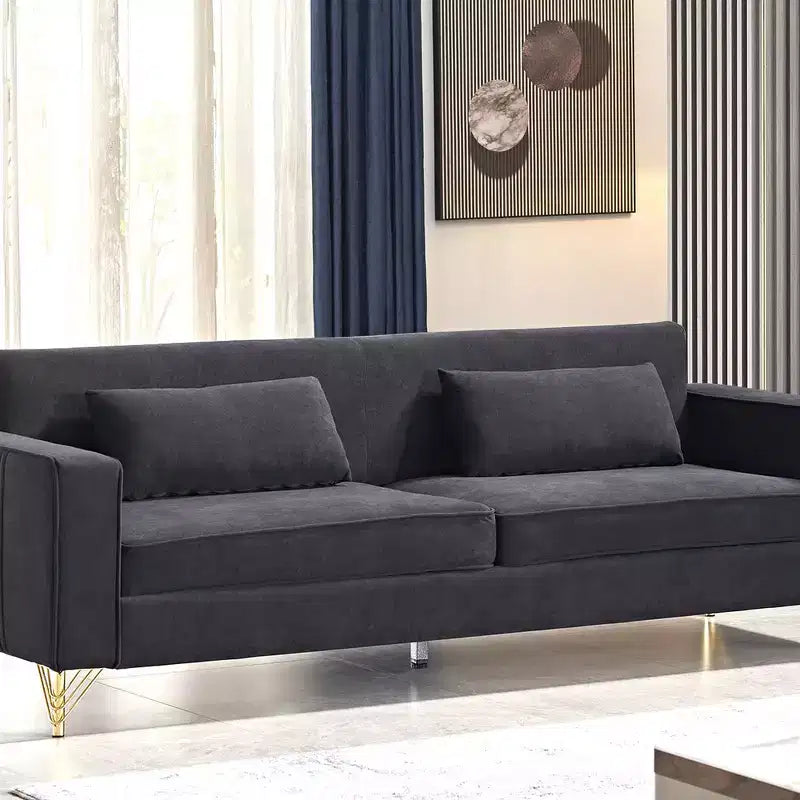 Canapé Whisen 85.8 en Velours, Canapé Moderne et Élégant 4 Places avec Confort Luxueux et Doux, Facile à Entretenir