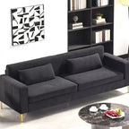 Canapé Whisen 85.8 en Velours, Canapé Moderne et Élégant 4 Places avec Confort Luxueux et Doux, Facile à Entretenir