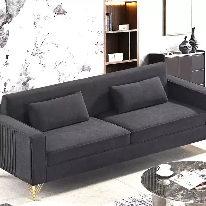 Canapé Whisen 85.8 en Velours, Canapé Moderne et Élégant 4 Places avec Confort Luxueux et Doux, Facile à Entretenir