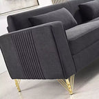 Canapé Whisen 85.8 en Velours, Canapé Moderne et Élégant 4 Places avec Confort Luxueux et Doux, Facile à Entretenir