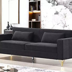 Whisen 85.8 Velvet Sofa, Modern Elegant 4 Seater Couch Sofa with Luxurious Soft Comfort, Easy to Maintain