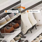 Meuble à chaussures à abattants avec 3 portes et étagère réglable, rangement en bois pour entrée et salon