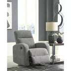 Signature Design by Ashley Carrigan Lane - Fauteuil inclinable à bascule, à tirette, gris argenté