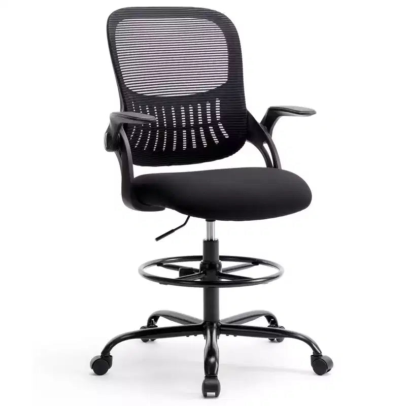 MAYEERTY Ergonomic Office Chair for Standing Desk with Adjustable Height, Computer Desk Chairs, Movable Armrest, Black