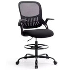 MAYEERTY Ergonomic Office Chair for Standing Desk with Adjustable Height, Computer Desk Chairs, Movable Armrest, Black