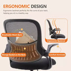 Chaise de bureau ergonomique MAYEERTY pour bureau assis-debout avec hauteur réglable, chaises de bureau d'ordinateur, accoudoir mobile, noir