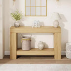 Console de ferme 47", table d'entrée et de canapé à 2 niveaux avec rangement ouvert pour la décoration du salon, du couloir et de l'entrée