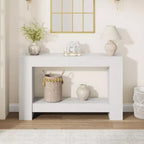 Console de ferme 47", table d'entrée et de canapé à 2 niveaux avec rangement ouvert pour la décoration du salon, du couloir et de l'entrée