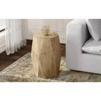 Table d'appoint contemporaine Saber en manguier massif de 38 cm de large, assemblée