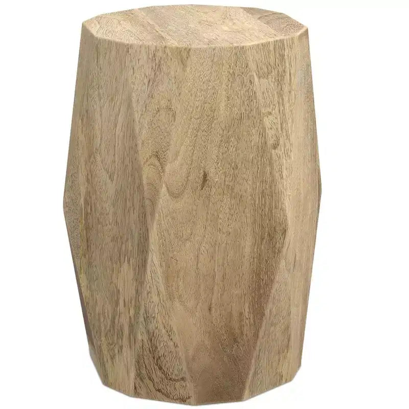 Table d'appoint contemporaine Saber en manguier massif de 38 cm de large, assemblée
