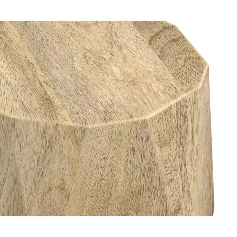 Table d'appoint contemporaine Saber en manguier massif de 38 cm de large, assemblée