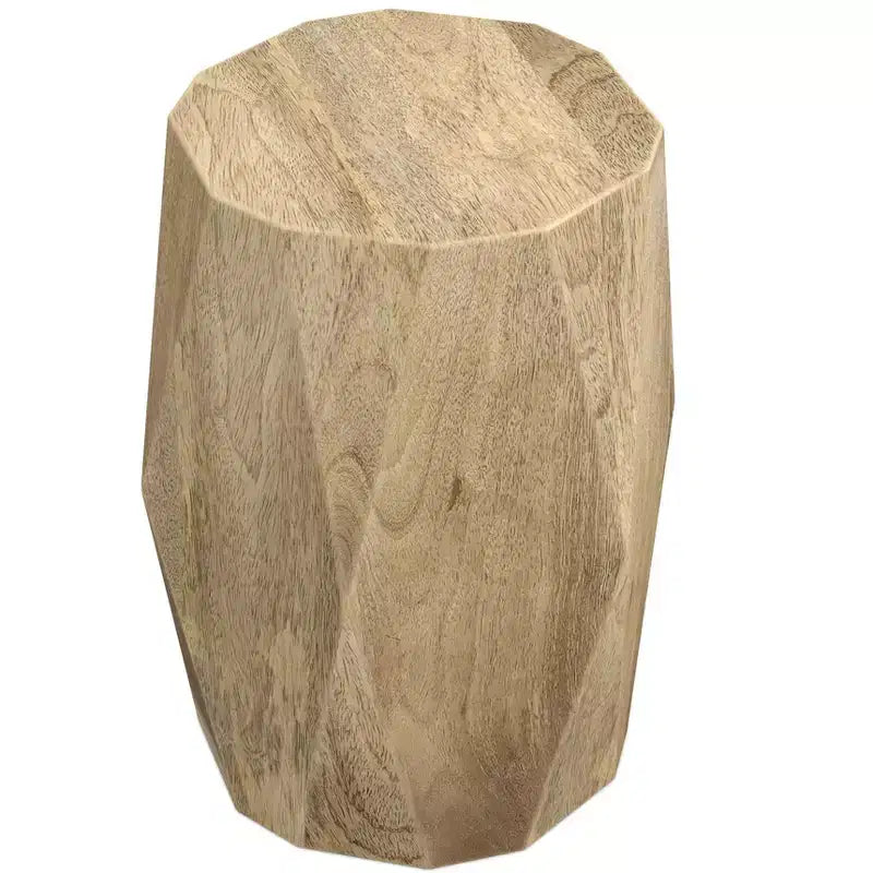 Table d'appoint contemporaine Saber en manguier massif de 38 cm de large, assemblée