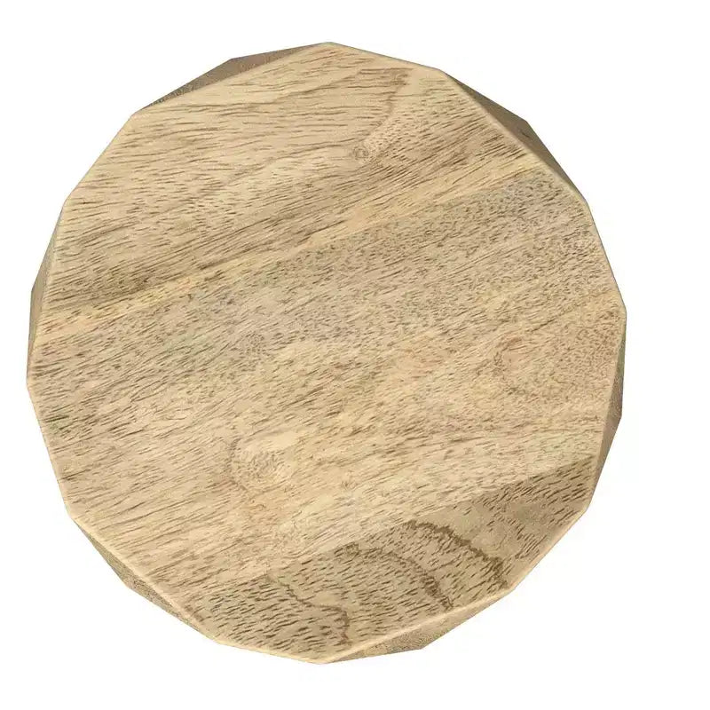 Table d'appoint contemporaine Saber en manguier massif de 38 cm de large, assemblée
