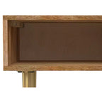Table d'appoint carrée contemporaine Jovie en bois de manguier massif, 50,8 cm de large, couleur naturelle