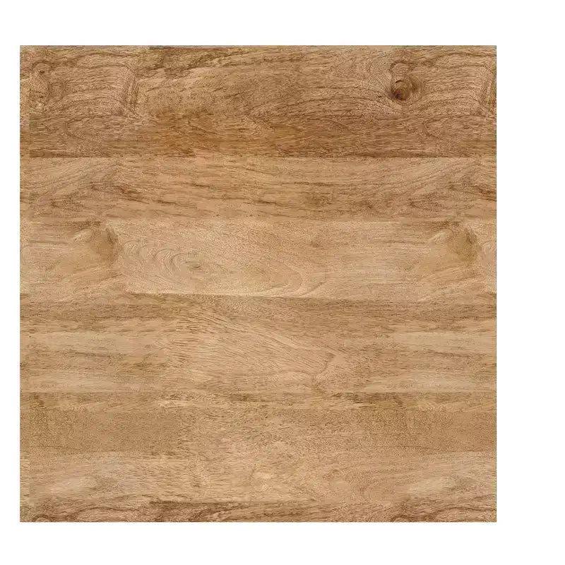 Table d'appoint carrée contemporaine Jovie en bois de manguier massif, 50,8 cm de large, couleur naturelle