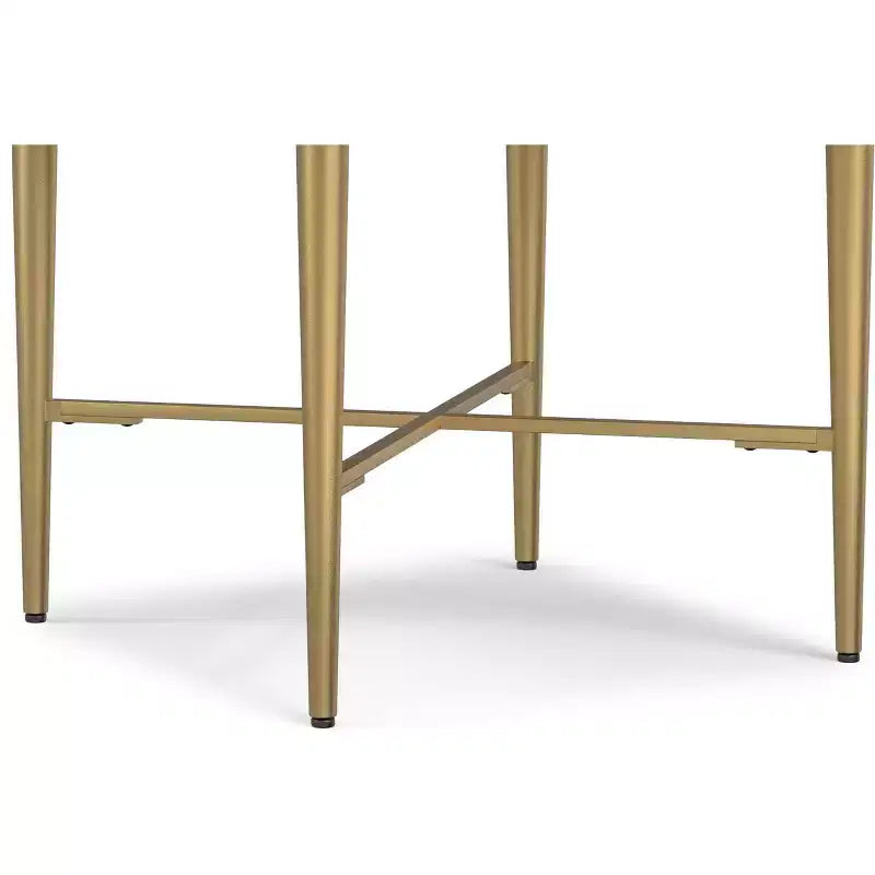 Table d'appoint carrée contemporaine Jovie en bois de manguier massif, 50,8 cm de large, couleur naturelle