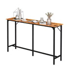 Karl Home Table de bar/salle à manger de 160 cm de hauteur de comptoir avec cadre en métal, table de canapé de pub pour la cuisine et le salon