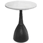 Theobald 16 inch Wide Round Contemporary Modern Side Table in Black