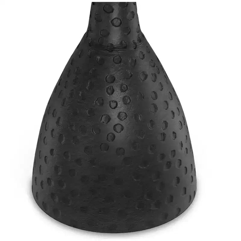 Table d'appoint contemporaine moderne ronde Theobald de 16 pouces de large, en noir
