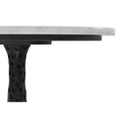 Table d'appoint contemporaine moderne ronde Theobald de 16 pouces de large, en noir