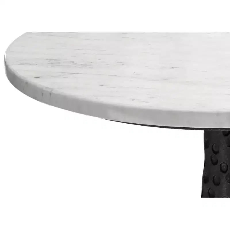 Table d'appoint contemporaine moderne ronde Theobald de 16 pouces de large, en noir