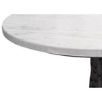 Table d'appoint contemporaine moderne ronde Theobald de 16 pouces de large, en noir