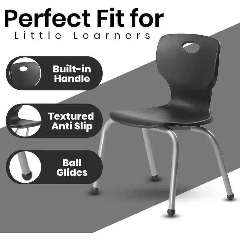 Ensemble table et chaises : Table à bord noir, Zuul noir 12 po