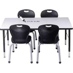 Ensemble table et chaises : Table à bord noir, Zuul noir 12 po