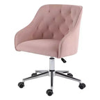 Chaise de bureau HOFFREE en velours avec pivot, hauteur réglable et roulettes fluides - Élégante et confortable pour le bureau à domicile, la coiffeuse et les dortoirs