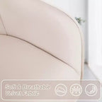Chaise de bureau HOFFREE en velours avec pivot, hauteur réglable et roulettes fluides - Élégante et confortable pour le bureau à domicile, la coiffeuse et les dortoirs